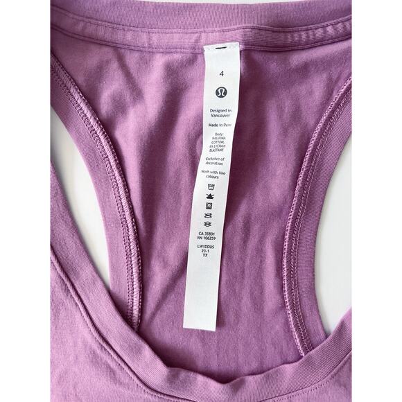 Lululemon Love Tank Top Women 4 Vintage Plum Stretch Athleisure Sport Runner Gym - Picture 4 of 9